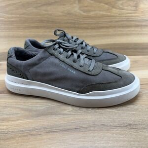 Cole Haan Grand Mens 8 M Gray Canvas Nubuck Light Weight Sneakers Low Top